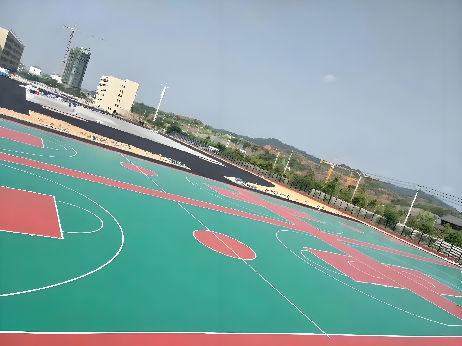 硅PU網球場